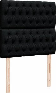 vidaXL vidaXL Łóżko kontynentalne z materacem, czarne, tkanina, 80x200 cm 9