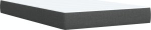 vidaXL vidaXL Łóżko kontynentalne z materacem, ciemnoszara tkanina 120x200 cm 10