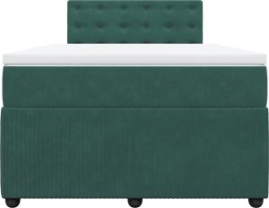 vidaXL Łóżko kontynentalne z materacem, ciemnozielone, 120x200 cm 4
