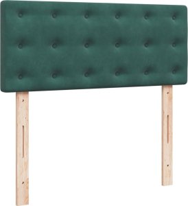 vidaXL Łóżko kontynentalne z materacem, ciemnozielone, 120x200 cm 5