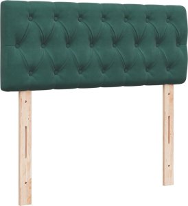 vidaXL Łóżko kontynentalne z materacem, ciemnozielone, 120x200 cm 5