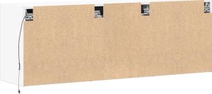vidaXL vidaXL Ścienna szafka TV z LED, biała, 130x31x45 cm 8