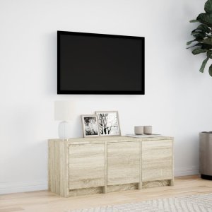 vidaXL Szafka TV z LED, dąb sonoma, 97x34x40 cm 4