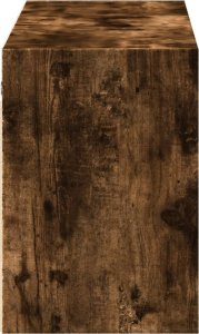 vidaXL vidaXL Ścienna szafka TV z LED, przydymiony dąb, 130x31x45 cm 7