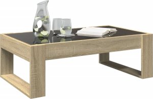 vidaXL Stolik kawowy z LED Infinity, dąb sonoma, 90x53x30 cm 5