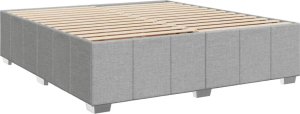 vidaXL Łóżko kontynentalne z materacem, jasnoszare, tkanina, 180x200cm 8