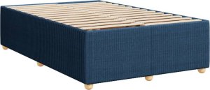 vidaXL vidaXL Łóżko kontynentalne z materacem, niebieskie, tkanina 120x200 cm 10