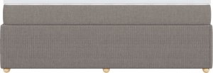 vidaXL Łóżko kontynentalne z materacem, taupe, tkanina, 100x200 cm 5