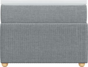 vidaXL Łóżko kontynentalne z materacem, jasnoszare, tkanina, 100x200cm 4