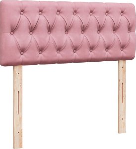 vidaXL Łóżko kontynentalne z materacem, różowe, 120x200 cm, aksamit 5