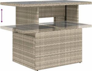 vidaXL 5-cz. zestaw mebli do ogrodu, poduszki, jasnoszary rattan PE 6