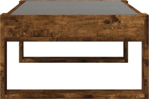 vidaXL Stolik kawowy z LED Infinity, przydymiony dąb, 90x53x30 cm 7