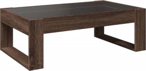 vidaXL Stolik kawowy z LED Infinity, brązowy dąb, 90x53x30 cm 8