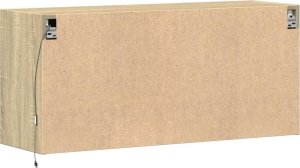 vidaXL vidaXL Ścienna szafka TV z LED, dąb sonoma, 100x31x45 cm 8