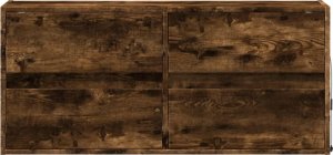 vidaXL vidaXL Ścienna szafka TV z LED, przydymiony dąb, 100x31x45 cm 6