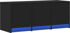 vidaXL Szafka TV z LED, czarna, 97x34x40 cm 3