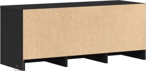 vidaXL Szafka TV z LED, czarna, 97x34x40 cm 8