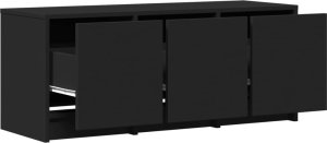 vidaXL Szafka TV z LED, czarna, 97x34x40 cm 9