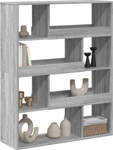 vidaXL Regał/przegroda, szary dąb sonoma, 100x33x125,5 cm 3