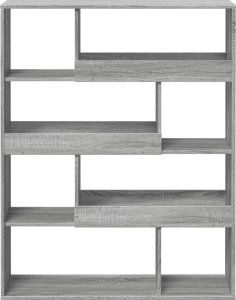 vidaXL Regał/przegroda, szary dąb sonoma, 100x33x125,5 cm 4