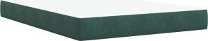 vidaXL vidaXL Łóżko kontynentalne z materacem, zielone, aksamit, 140x190 cm 10