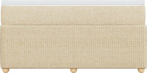 vidaXL Łóżko kontynentalne z materacem, kremowe, tkanina, 140x190 cm 4