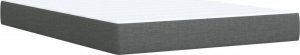 vidaXL vidaXL Łóżko kontynentalne z materacem, ciemnoszara tkanina 140x190 cm 10