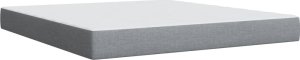 vidaXL vidaXL Łóżko kontynentalne z materacem, jasnoszare, tkanina, 180x200cm 10