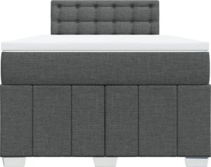 vidaXL vidaXL Łóżko kontynentalne z materacem, ciemnoszara tkanina 120x200 cm 6