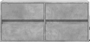 vidaXL vidaXL Ścienna szafka TV z LED, szarość betonu, 100x31x45 cm 6