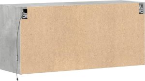 vidaXL vidaXL Ścienna szafka TV z LED, szarość betonu, 100x31x45 cm 8