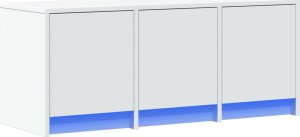 vidaXL Szafka TV z LED, biała, 97x34x40 cm 3