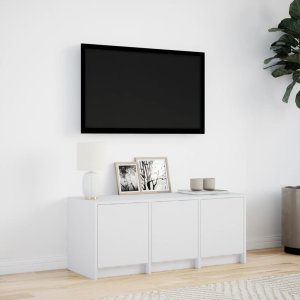 vidaXL Szafka TV z LED, biała, 97x34x40 cm 4