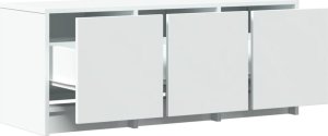 vidaXL Szafka TV z LED, biała, 97x34x40 cm 9