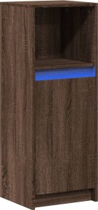vidaXL vidaXL Szafka z LED, brązowy dąb, 38x34x100 cm 3