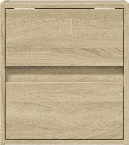 vidaXL vidaXL Ścienne szafki TV z LED, 2 szt., dąb sonoma, 41x31x45 cm 6