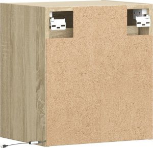 vidaXL vidaXL Ścienne szafki TV z LED, 2 szt., dąb sonoma, 41x31x45 cm 8
