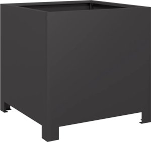 vidaXL Donica ogrodowa, czarna, 40x40x40 cm, stalowa 2