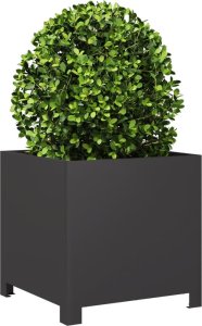 vidaXL Donica ogrodowa, czarna, 40x40x40 cm, stalowa 3