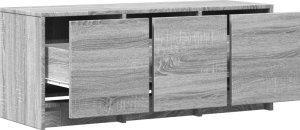 vidaXL Szafka TV z LED, szary dąb sonoma, 97x34x40 cm 9