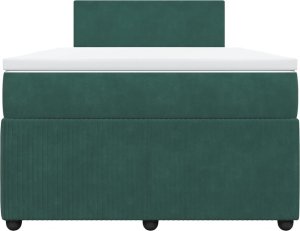 vidaXL vidaXL Łóżko kontynentalne z materacem, ciemnozielone, 120x200 cm 6