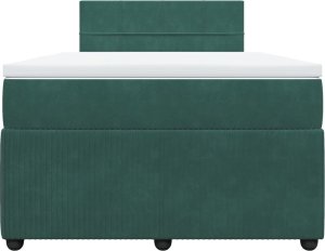 vidaXL Łóżko kontynentalne z materacem, ciemnozielone, 120x200 cm 6