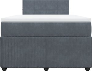 vidaXL vidaXL Łóżko kontynentalne z materacem, ciemnoszare, 120x200cm aksamit 6