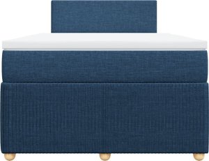 vidaXL Łóżko kontynentalne z materacem, niebieskie, tkanina 120x200 cm 4