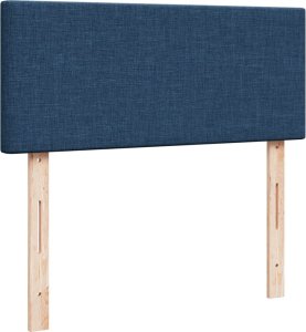 vidaXL Łóżko kontynentalne z materacem, niebieskie, tkanina 120x200 cm 7