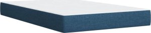 vidaXL Łóżko kontynentalne z materacem, niebieskie, tkanina 120x200 cm 9