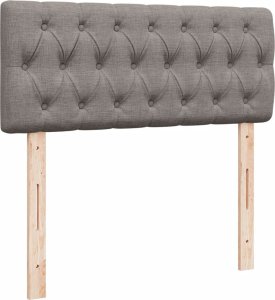 vidaXL Łóżko kontynentalne z materacem, taupe, tkanina, 120x200 cm 7