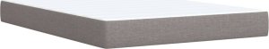 vidaXL Łóżko kontynentalne z materacem, taupe, tkanina, 160x200 cm 9