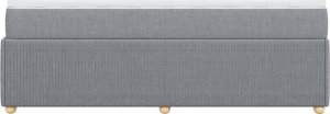 vidaXL Łóżko kontynentalne z materacem, jasnoszare 140x200 cm, tkanina 5