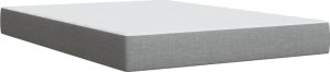 vidaXL Łóżko kontynentalne z materacem, jasnoszare, tkanina 160x200 cm 8